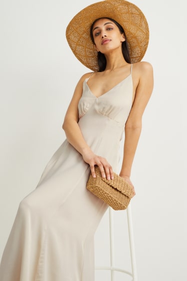 Women - A-line dress - light beige