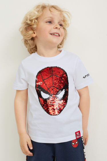 Kinderen - Spider-Man - T-shirt - glanseffect - wit