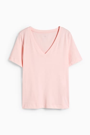 Dames - Basic T-shirt - roze