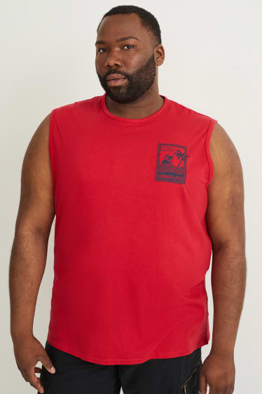 Heren - Tanktop - donkerrood