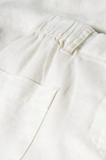 Nen/a - Pantalons curts - mescla de lli - blanc trencat