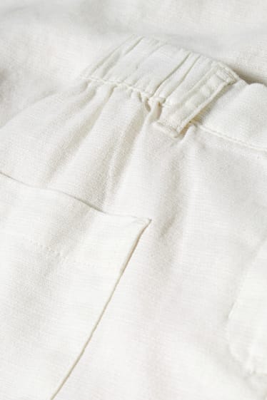 Bambini - Shorts - misto lino - bianco crema