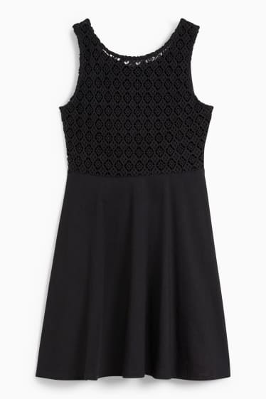 Kinder Mädchen - Kleid - schwarz