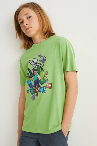 Enfants - Lot de 2 - Minecraft - T-shirts - vert