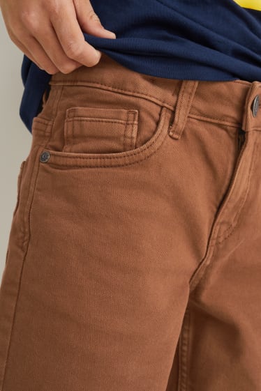 Children - Denim shorts - brown