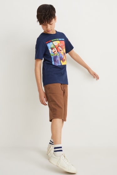 Children - Denim shorts - brown