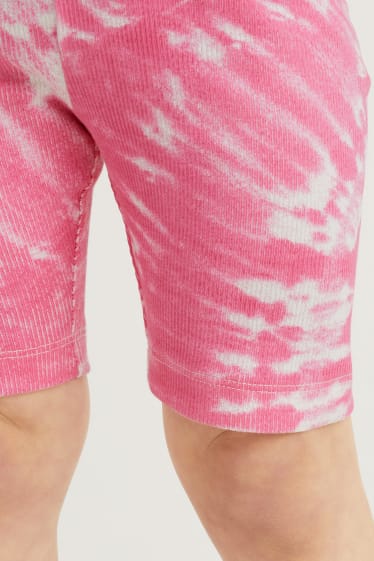 Dětské - Multipack 3 ks - elastické šortky - růžová