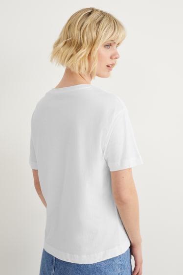 Dames - T-shirt - zuiver wit