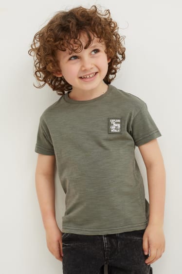 Kinderen - Set van 2 - T-shirt - donker oranje