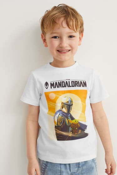 Kinderen - Star Wars: The Mandalorian - T-shirt - wit