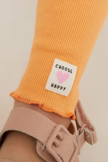 Enfants filles - Leggings - orange clair