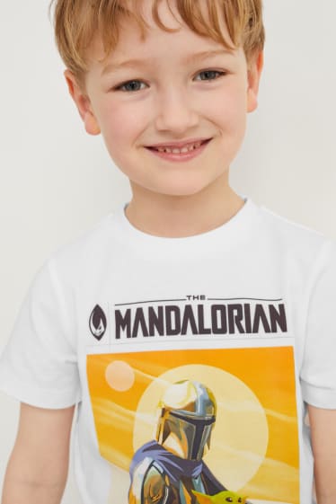 Kinderen - Star Wars: The Mandalorian - T-shirt - wit