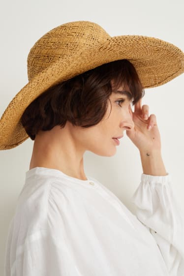 Donna - Cappello di paglia - marrone chiaro