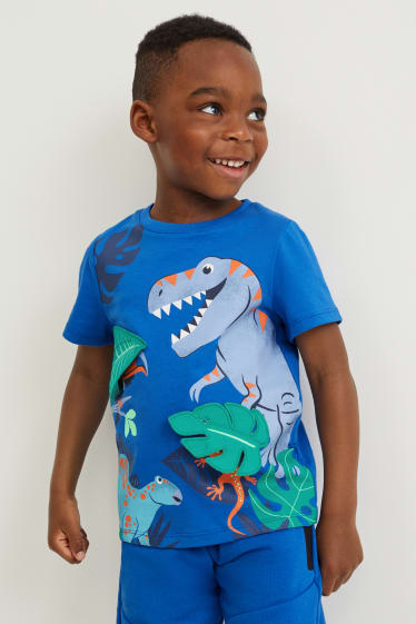 Kinderen - Dino - T-shirt - donkerblauw