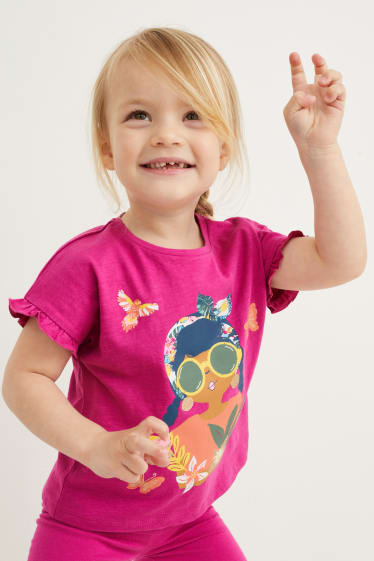 Kinder Mädchen - Multipack 6er - Kurzarmshirt - dunkelrosa