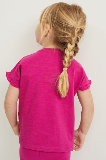 Kinder Mädchen - Multipack 6er - Kurzarmshirt - dunkelrosa