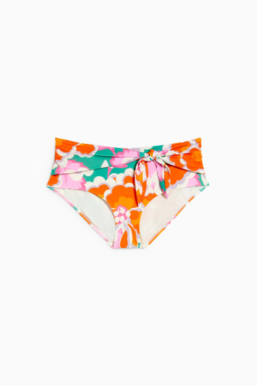Mujer - Braguita de bikini - mid waist - LYCRA® XTRA LIFE™ - de flores - naranja