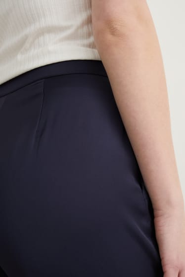 Mujer - Pantalón de tela - high waist - wide leg - azul oscuro