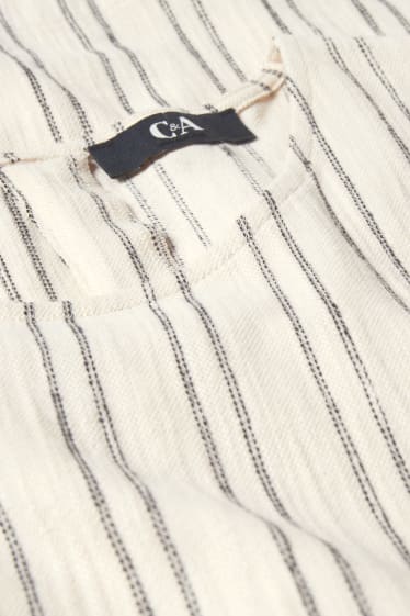 Femmes - T-shirt - à rayures - blanc crème