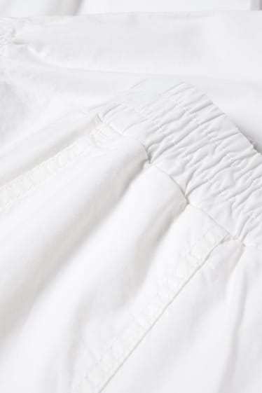 Donna - Pantaloni di stoffa - vita media - tapered fit - bianco