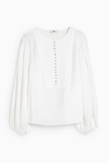 Mujer - Blusa - blanco roto