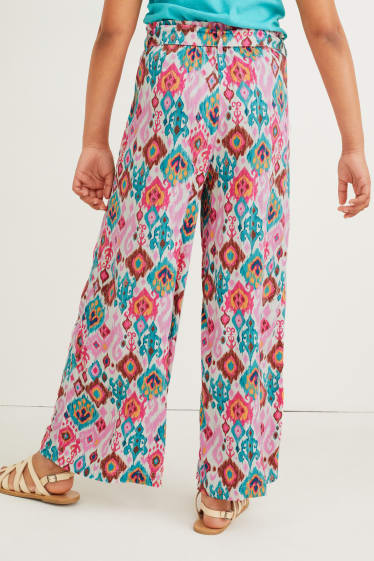 Children - Trousers - patterned - rose