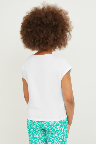 Bambine - Confezione da 5 - maglia a maniche corte - bianco
