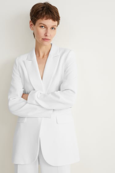 Femmes - Blazer de bureau - regular fit - blanc