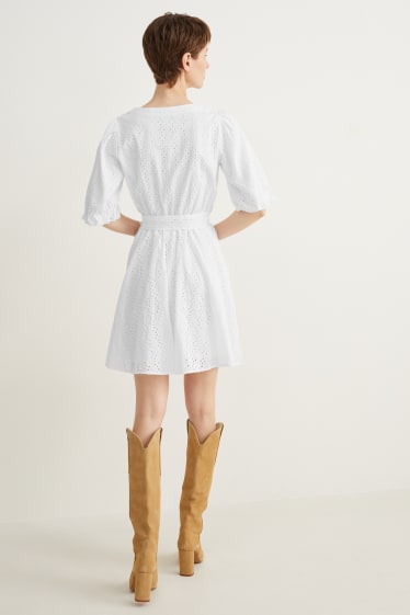 Mujer - Vestido fit & flare - blanco