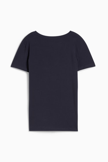 Femei - Tricou basic - albastru închis