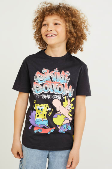 Nen - Bob Esponja - samarreta de màniga curta - negre