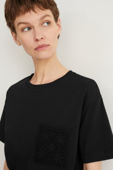 Femmes - T-shirt - noir
