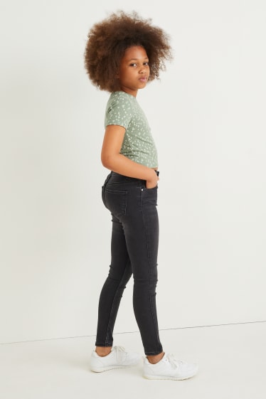 Kinderen - Super skinny jeans - jeansdonkergrijs