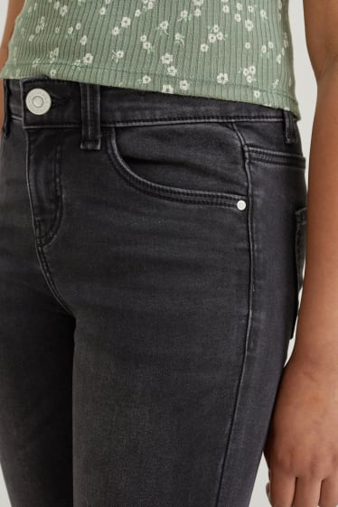 Enfants filles - Super skinny jean - jean gris foncé