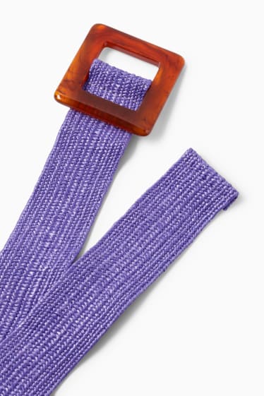 Dámské - Slaměný pásek - fialová