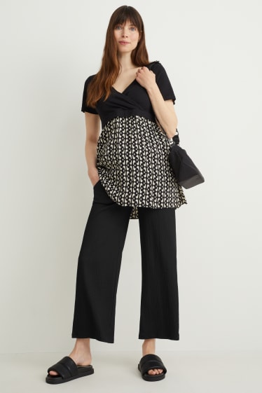 Women - Jersey maternity trousers - black