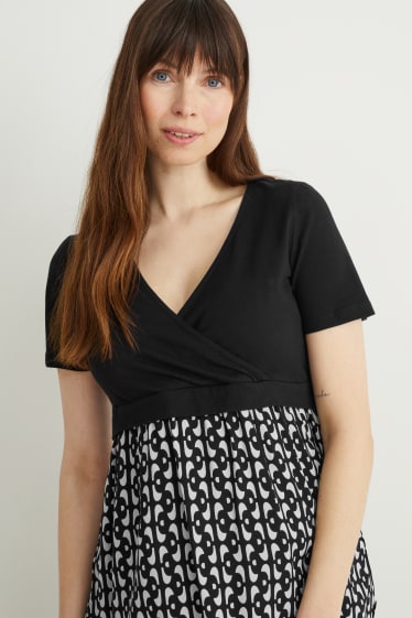 Mujer - Camiseta de lactancia - look 2 en 1 - negro