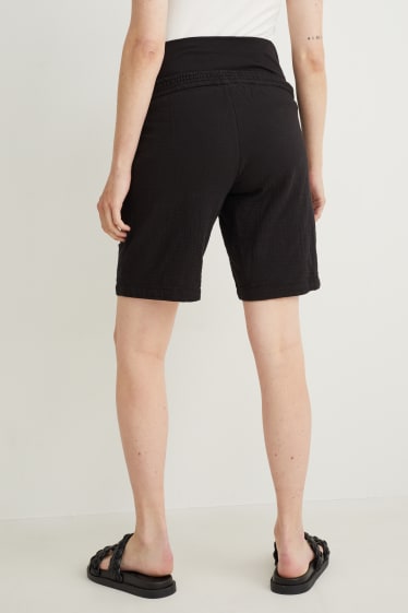 Damen - Umstandsshorts - schwarz