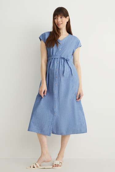 Femmes - Robe-chemisier d’allaitement - bleu