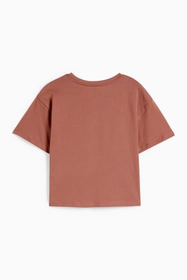 Kinder Mädchen - Kurzarmshirt - braun