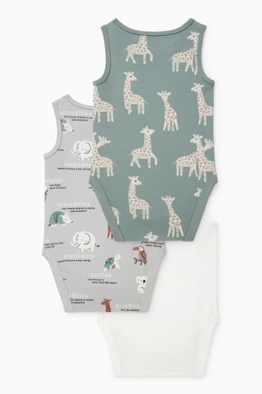 Unisex - Set van 3 - rompertje - grijs
