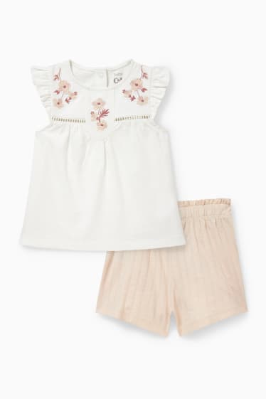 Bébés filles - Ensemble pour bébé - 2 pièces - blanc crème