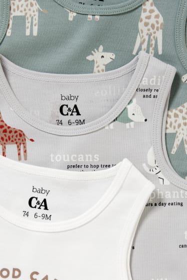 Unisex - Set van 3 - rompertje - grijs