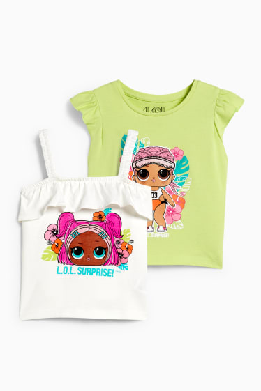 Niños - Pack de 2 - L.O.L. Surprise - camiseta de manga corta y top - blanco