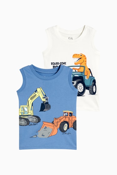 Enfants garçons - Lot de 2 - tops - bleu