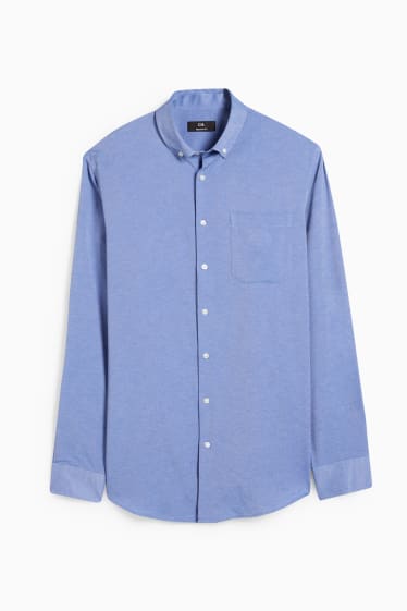 Herren - Oxford Hemd - Regular Fit - Button-down - blau