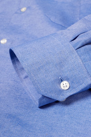 Herren - Oxford Hemd - Regular Fit - Button-down - blau