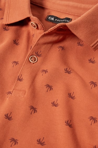 Kinder Jungen - Poloshirt - gemustert - rostbraun