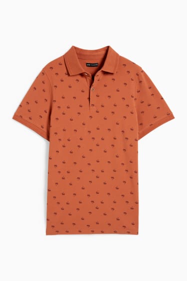 Kinder Jungen - Poloshirt - gemustert - rostbraun