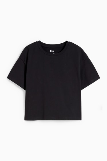 Kinder Mädchen - Kurzarmshirt - schwarz